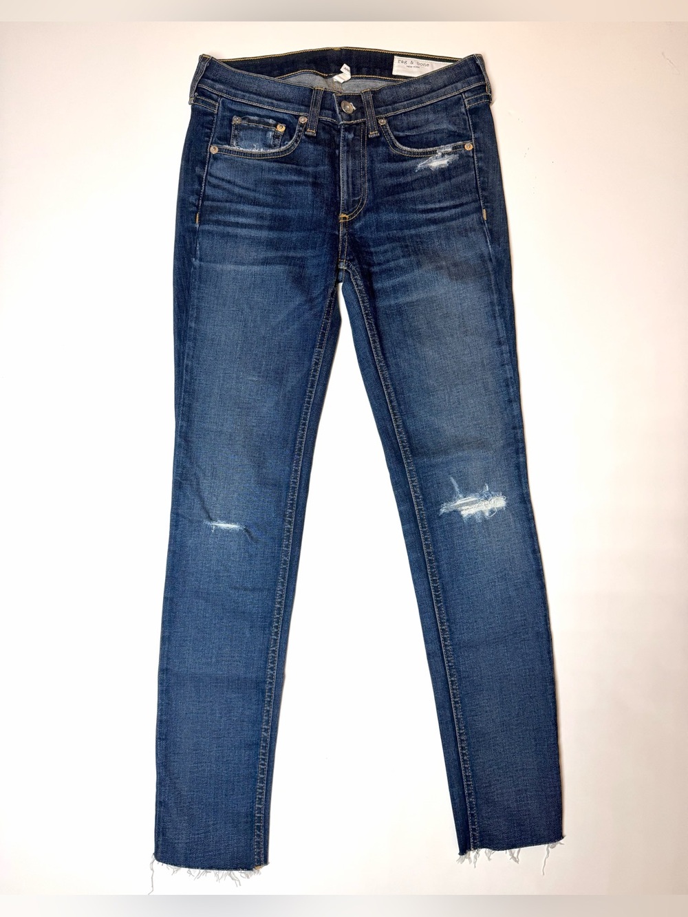 Rag & Bone Women’s Ankle Skinny Distressed Jeans Size - 24